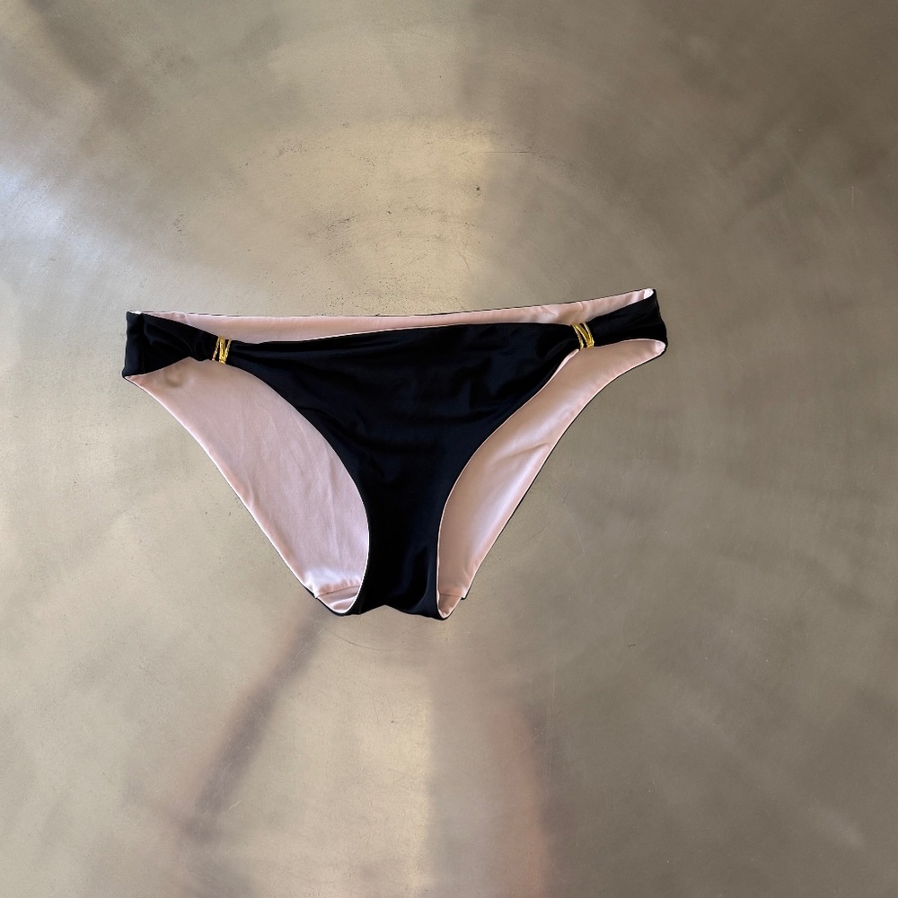 Victorias Secrets swim bottoms  black/light pink reversible size xl